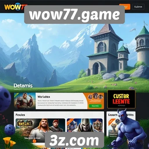 Navegação e usabilidade do site wow77.game